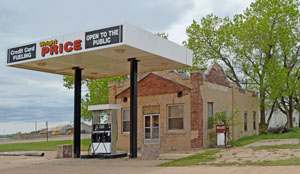 Attica, Kansas gas station by Kathy Alexander.