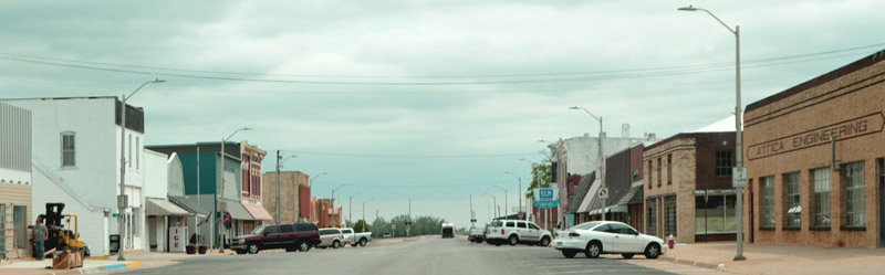 Attica, Kansas Main Street by Kathy Alexander.