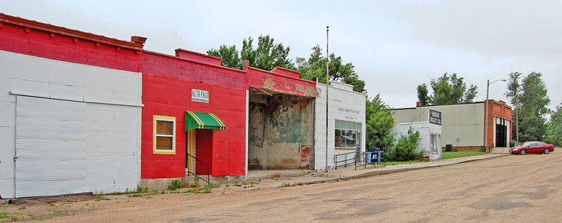 Belpre, Kansas Main Street Buildings by Kathy Alexander.