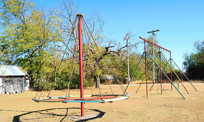Playground in Benedict, Kansas.