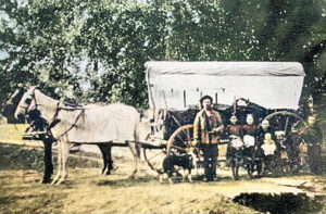 Pioneers coming to Kinsley, Kansas. Pioneers coming to Kinsley, Kansas.